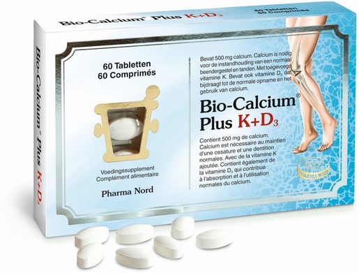 Bio-Calcium + Vitamine K en D3 60 tabletten | Calcium
