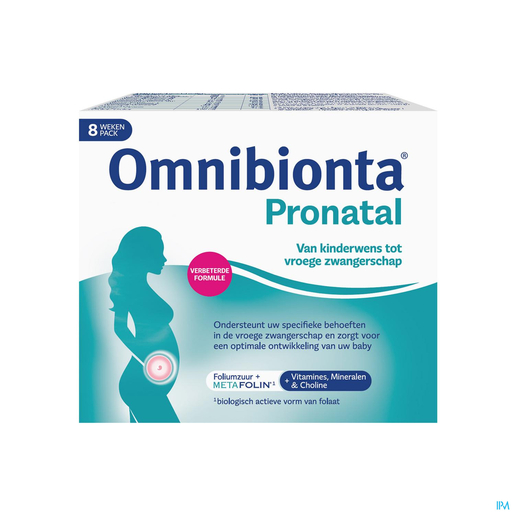 Omnibionta Pronatal 8 Weken Tabl 56 | Vitaminen en voedingssupplement voor tijdens de zwangerschap 