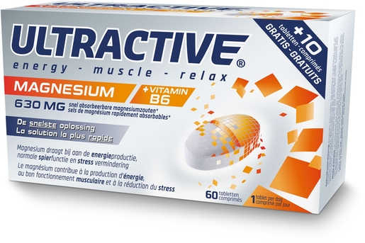 Ultractive Magnésium 60 Tabletten | Stress - Ontspanning