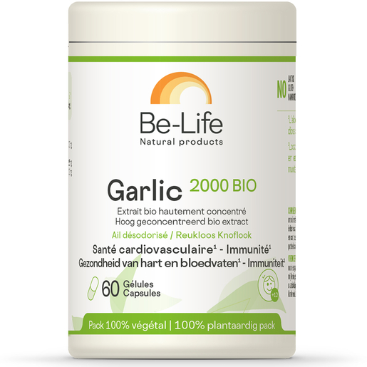 Be Life Garlic 2000 Bio 60 Capsules | Bloedsomloop