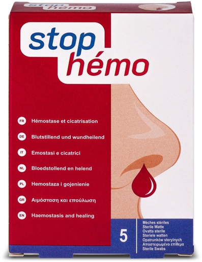 Stop Hemo Ouate Sterile 5x4cm | Premiers soins