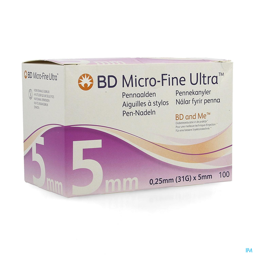 BD Micro-Fine Ultra Pennaalden 0,25 mm x 5 mm 100 stuks