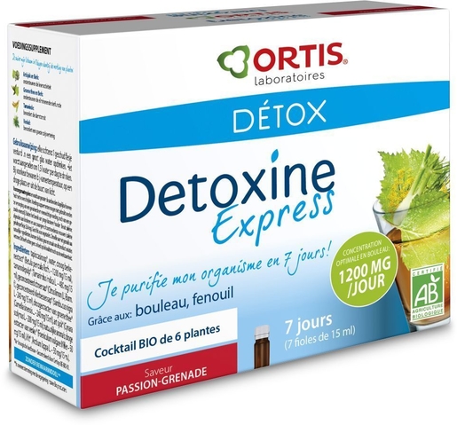 Ortis Detoxine Express Passion-Grenade Bio 7x15ml | Draineurs