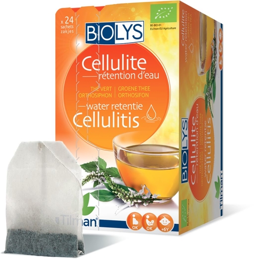 Biolys Cellulite Rétention d&#039;Eau Thé Vert Orthosiphon 24 Sachets | Anti-cellulite