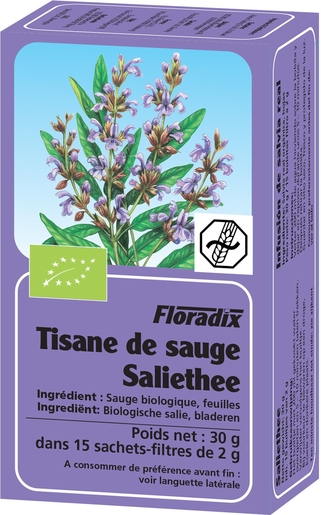 Salus Tisane Sauge Bio 15 Sachets | Mal de gorge - Toux