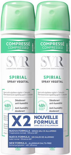 SVR Spirial Spray Végétal 2x75ml (2ème à - 40%) | Déodorants classique