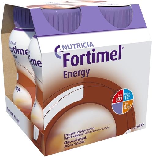 Fortimel Energy Chocolade 4x200ml | Orale voeding