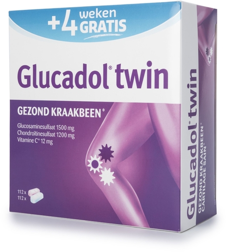 Glucadol Twin 2 x 112 tabletten (4 weken gratis) | Gewrichten - Artrose