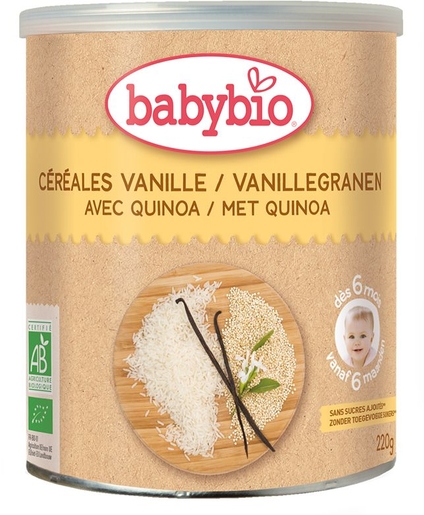 Babybio Ontbijtgranen Vanille Quinoa +6 Maanden 220 g | Voeding