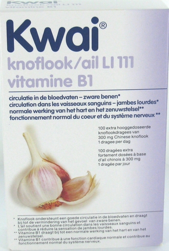 Kwai Knoflook Li 111 Vitamine B1 100 Dragees | Bloedsomloop