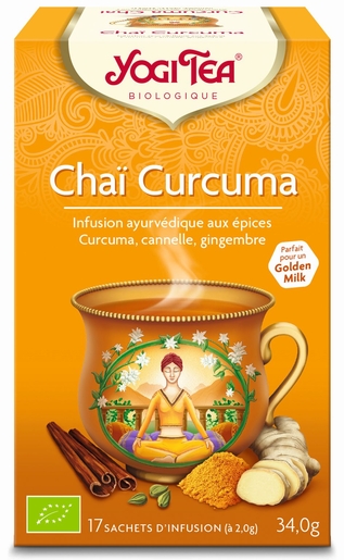Yogi Tea Chai Curcuma Bio 17 Sachetsets | Thés, tisanes et infusions