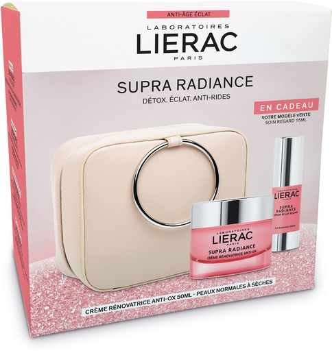 Lierac Coffret Cadeau Trousse Supra Radiance Crème Anti-Ox (inclus 1 produit gratuit) | Antirides - Anti-âge
