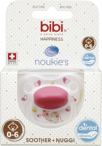 BIBI Fopspeen Happiness Noukie Anna en Pili (van 0 tot 6 maanden) | Fopspenen