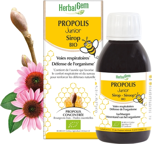 Herbalgem Propolis Sirop Junior Bio 150ml | Apaise la gorge