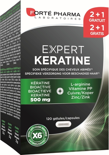 Expert Keratine 3 x 40 Capsules (2 + 1 gratis) | Haaruitval - Gebroken nagels