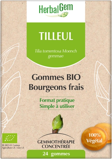Herbalgem Tilleul Bio 24 Gommes à Mâcher | Détente - Sommeil