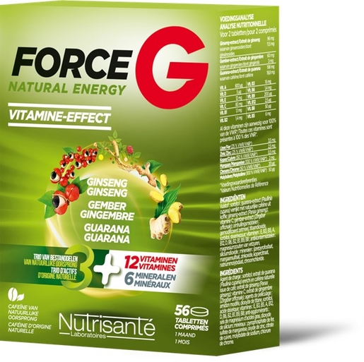 Force G Natural Energy 56 Tabletten | Conditie - Energie