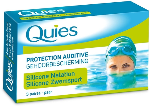 Quies Protection Auditive Standard Natation Silicone (3 Paires) | Protection oreilles