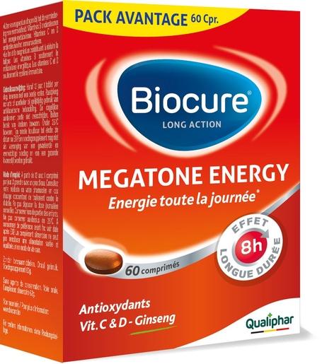 Biocure Megatone Energy Longue Action 60 Comprimés | Examens - Etudes