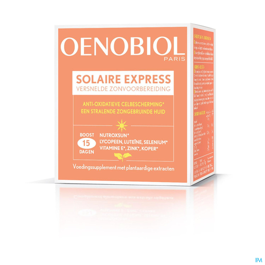 Oenobiol Solaire Express 15 Capsules | Compléments alimentaires et activateurs bronzage