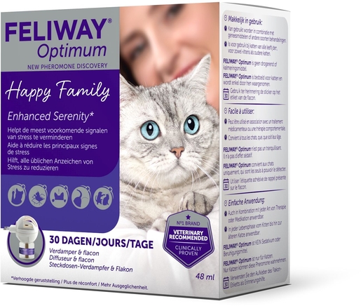 Feliway Optimum Diffuser Katten + Flesje 30 Dagen | Stress en loopsheid