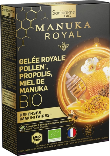 Santarome Manuka Royal Défenses Immunitaires 20 Ampoules | Gelée royale