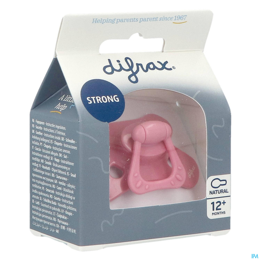 Difrax Sucette Natural +12 Raspberry | Sucettes