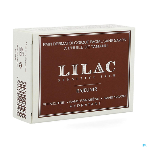 Lilac Pain Dermatologique Sans Savon Huile Tamanu 100g | Bain - Douche
