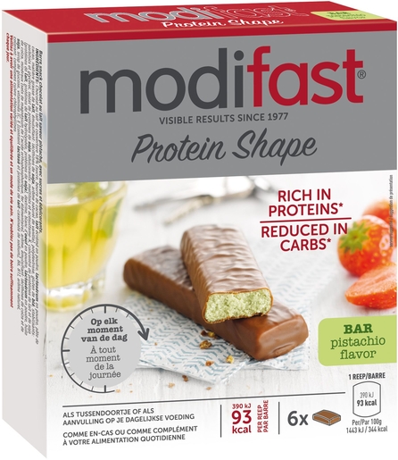 Modifast Protein Shape 6 Barres Chocolat-Pistache | Régimes protéinés