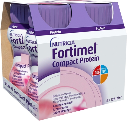 Fortimel Compact Protein Fraise 4x125ml | Nutrition orale
