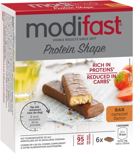 Modifast Protein Shape 6 Barres Chocolat-Caramel | Régimes protéinés