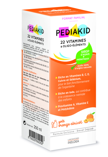 Pediakid 22 Vitaminen &amp; Oligo-Elementen Siroop 250ml | Groei