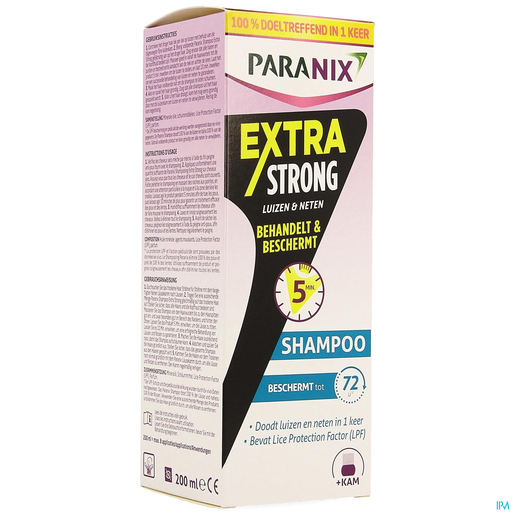 Paranix Shampoo Extra Strong + Kam 200 ml | Antiluizen