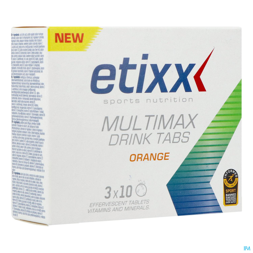 Etixx Multimax Drink Tabs Orange 3x10 Comprimés | Vitamines
