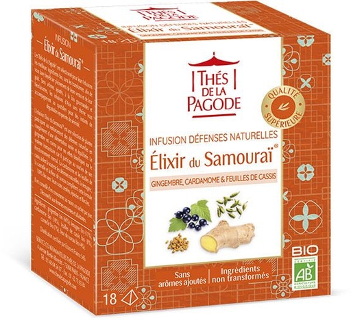 Thés de La Pagode Elixir du Samourai 18 Sachets | Thés, tisanes et infusions
