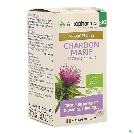 ArkoGélules Chardon Marie 45 Gélules Végétales | Phytothérapie