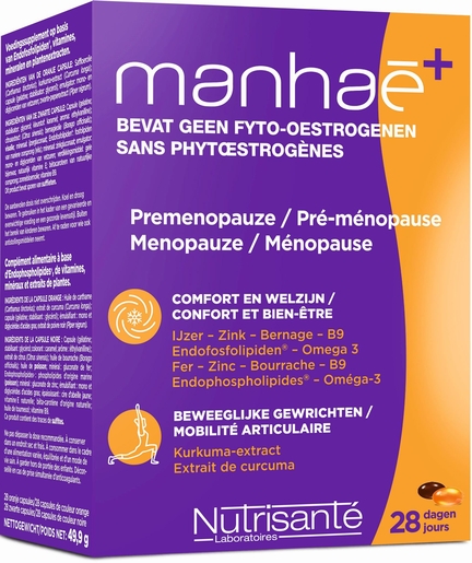 Manhaé+ Pré-Ménopause/ Ménopause Sans Hormones Capsules 4x14 | Ménopause