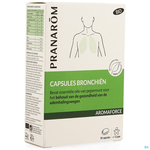Pranarôm Aromaforce Bronchiën 30 Capsules | Ademhaling