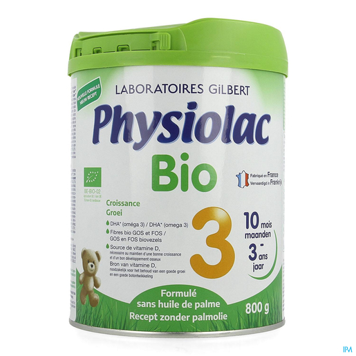 Physiolac Bio 3 Melk 800 g | Melk 3de leeftijd