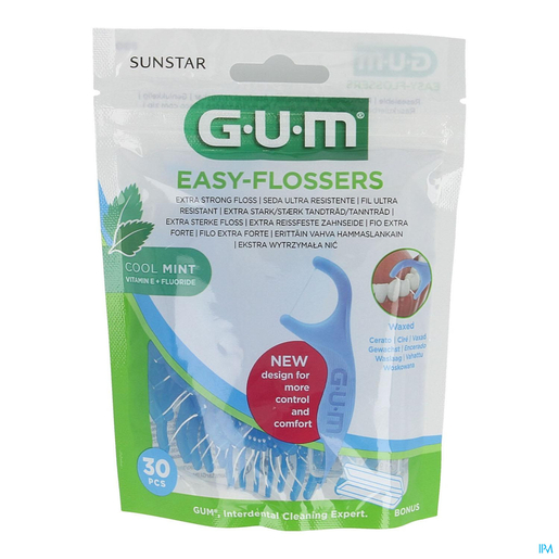 Gum Easy Flossers Fil Dentaire 30 | Fil dentaire - Brossette interdentaire