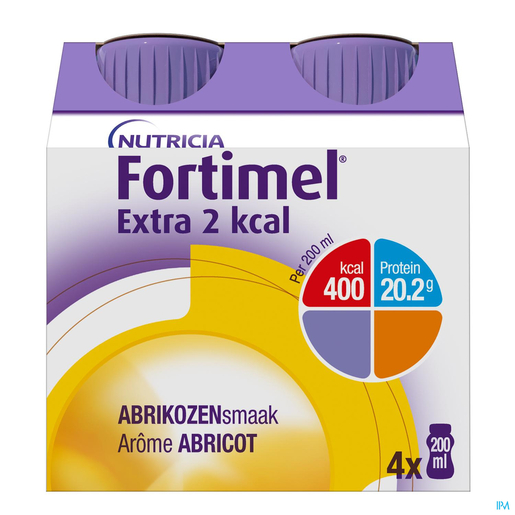 Fortimel Extra 2 Kcal Abrikoos 4 x 200 ml