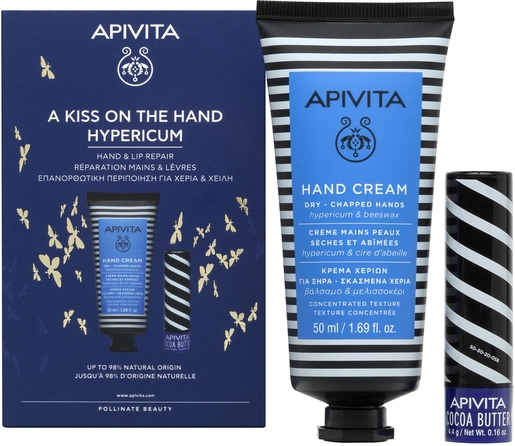 Apivita A Kiss On The Hand Hypericum Handen Set van 2 Producten | Verzorging van handen en voeten