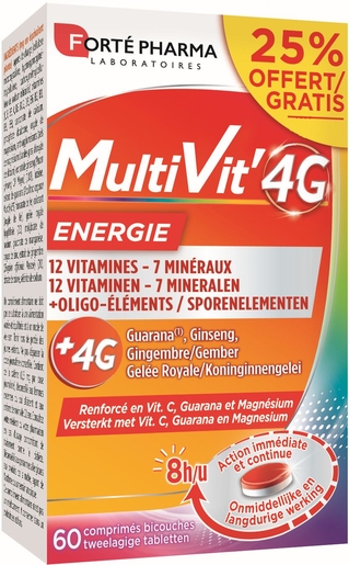 MultiVit&#039; 4G Energie 60 Comprimés | Forme - Energie