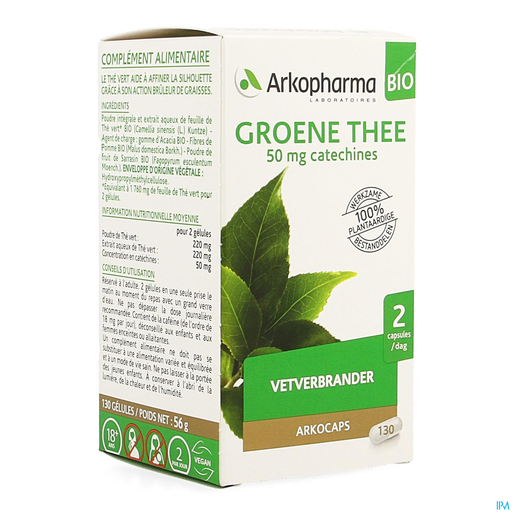 Arkocapsules groene thee Bio caps 130 | Bioproducten