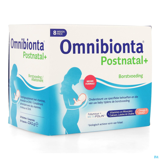 Omnibionta Postnataal+ 56 Tabletten + 56 Capsules (8 Weken) | Zwangerschapsvitaminen