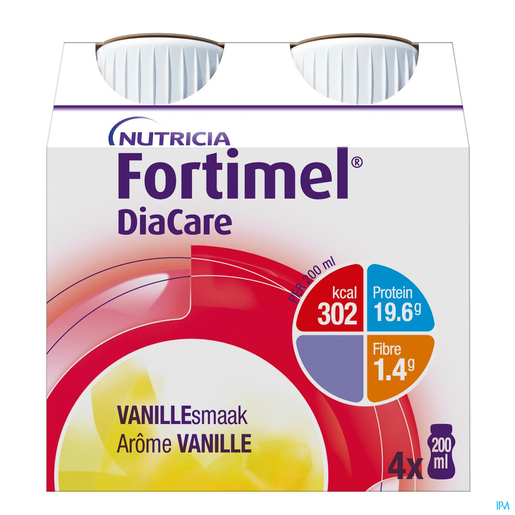 Fortimel Diacare Vanille 4x200 ml | Orale voeding