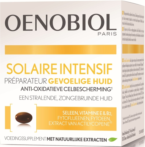 Oenobiol Solaire Intensif Lichte Huid 30 Capsules | Zon - Bruinen