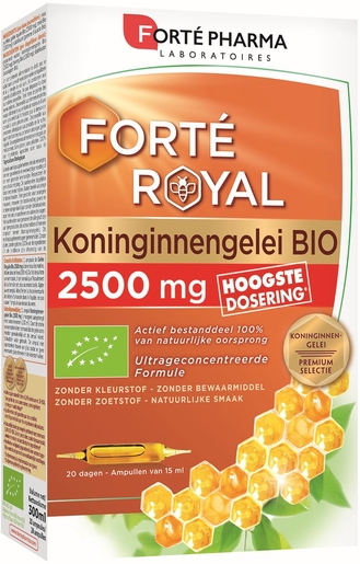Forte Pharma Koninginnenbrood Bio 2500 mg 20 x 15 Ampullen | Natuurlijk afweersysteem - Immuniteit