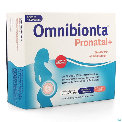 Omnibionta Pronatal+ 4 Semaines Comp 28 + Caps 28 | Vitamines et compléments alimentaires grossesse