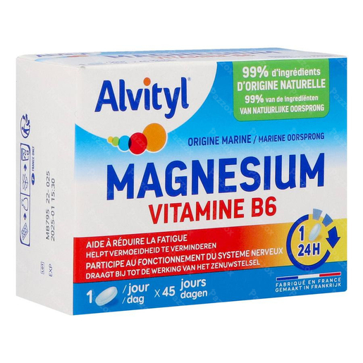 Alvityl Magnesium Vitamine B6 45 Tabletten | Zenuwstelsel